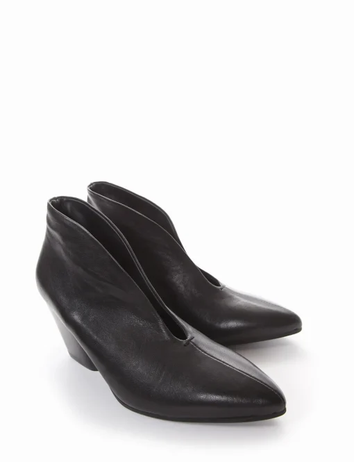 accollata tacco 7 cm nero