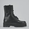 Anfibi tacco 4cm pelle nero