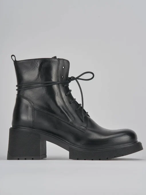 Anfibi tacco 6cm pelle nero
