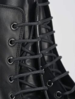 Anfibi tacco 3cm pelle nero