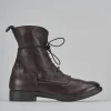 Anfibi tacco 1cm pelle testa