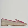 Ballerina tacco 1 cm oro glitter