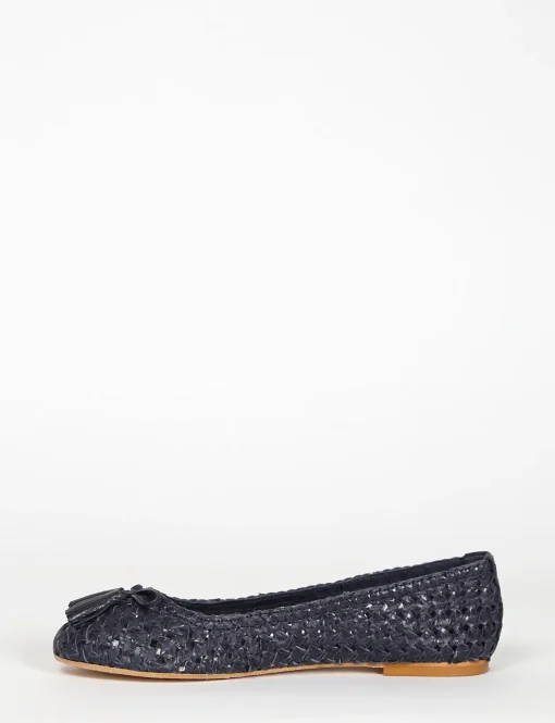 ballerina tacco 1 cm blu