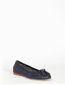 ballerina tacco 1 cm blu