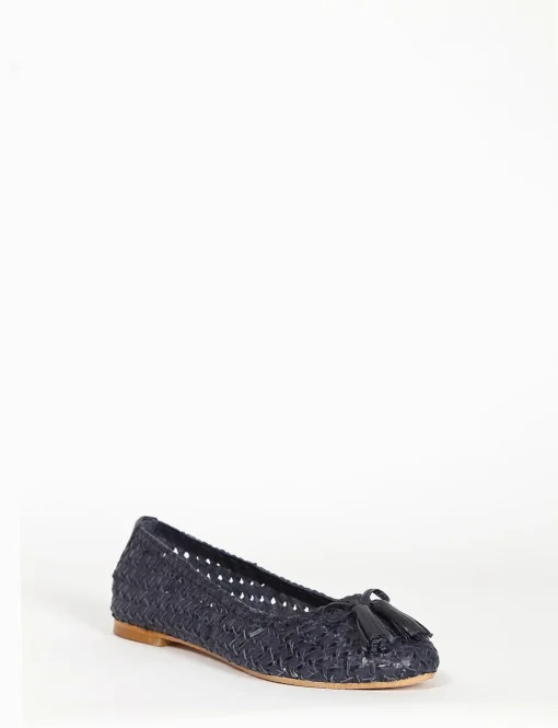 ballerina tacco 1 cm blu