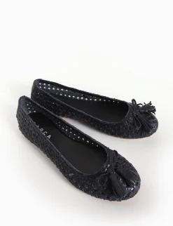 ballerina tacco 1 cm blu