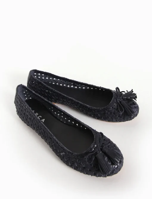 ballerina tacco 1 cm blu