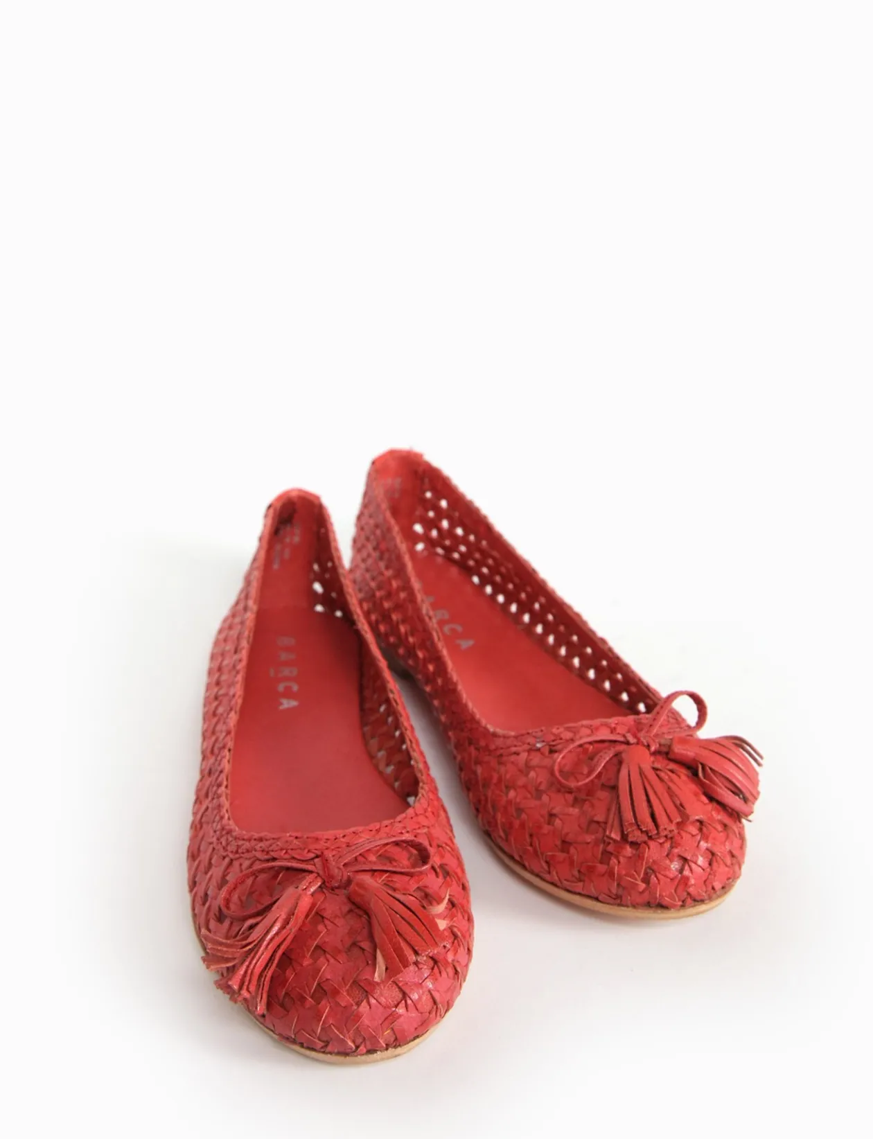 ballerina tacco 1 cm rosso