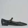 Ballerine tacco 1cm cocco nero