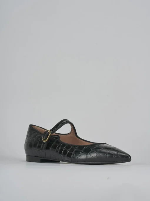 Ballerine tacco 1cm cocco nero