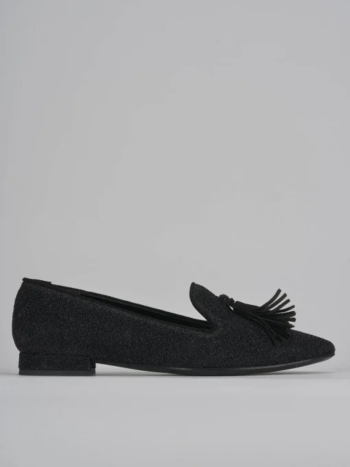 Ballerine tacco 1cm glitter nero