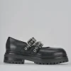 Ballerine tacco 3cm pelle nero
