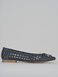 Ballerine tacco 1cm pelle blu