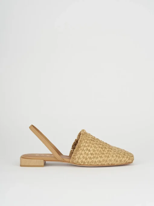 Ballerine tacco 1cm pelle beige