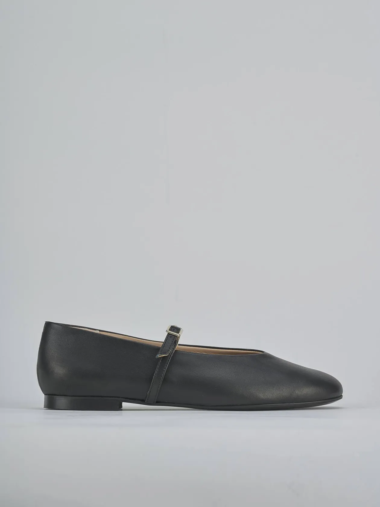 Ballerine tacco 1cm pelle nero