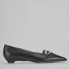 Ballerine tacco 2cm pelle nero