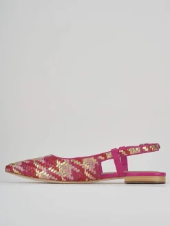 Ballerine tacco 1cm pelle rosa