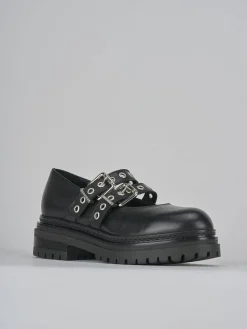 Ballerine tacco 3cm pelle nero
