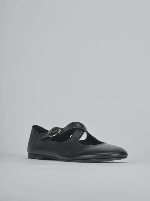 Ballerine tacco 1cm pelle nero