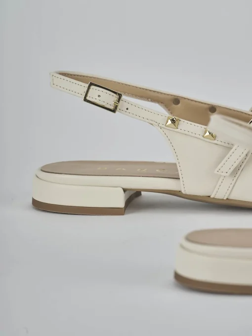 Ballerine tacco 1cm pelle bianco