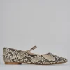 Ballerine tacco 1cm pitone beige