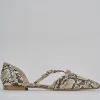 Ballerine tacco 1cm pitone beige
