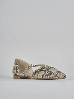 Ballerine tacco 1cm pitone beige