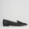 Ballerine tacco 1cm tessuto nero