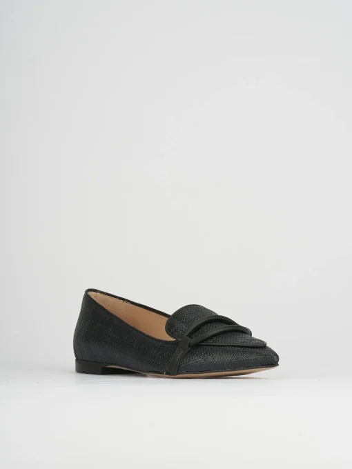 Ballerine tacco 1cm tessuto nero