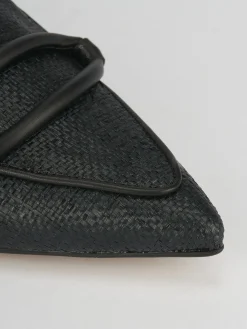 Ballerine tacco 1cm tessuto nero