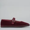 Ballerine tacco 1cm velluto bordo'
