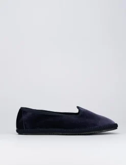 Ballerine tacco 1cm velluto viola
