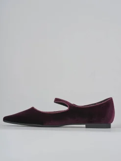Ballerine tacco 1cm velluto bordo'
