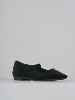 Ballerine tacco 1cm velluto nero