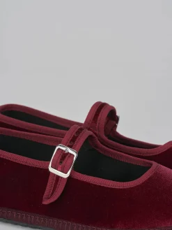 Ballerine tacco 1cm velluto bordo'