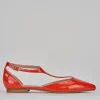 Ballerine tacco 1cm vernice rosso