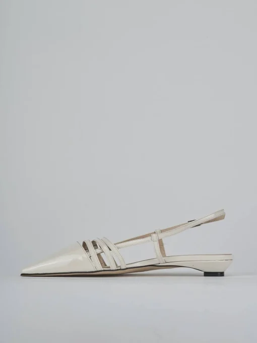 Ballerine tacco 2cm vernice beige
