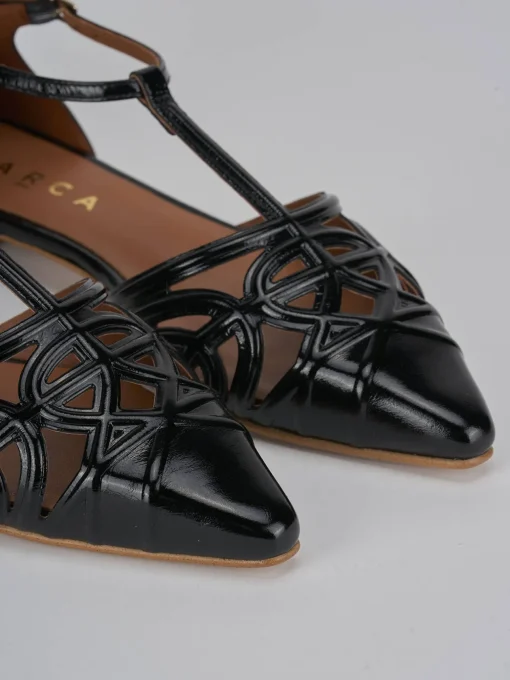 Ballerine tacco 1cm vernice nero