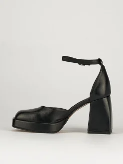 Bebe' tacco 9 cm nero pelle