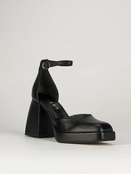 Bebe' tacco 9 cm nero pelle