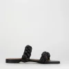 Ciabatta da passeggio tacco 1 cm nero pelle