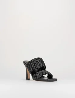 Ciabatta da passeggio tacco 9 cm nero