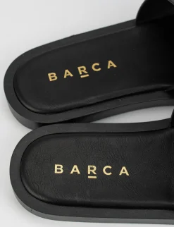 Ciabatta da passeggio tacco 1 cm nero pelle