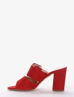 ciabatta tacco 8 cm rosso