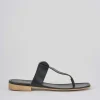 Ciabatte infradito tacco 1cm nero pelle