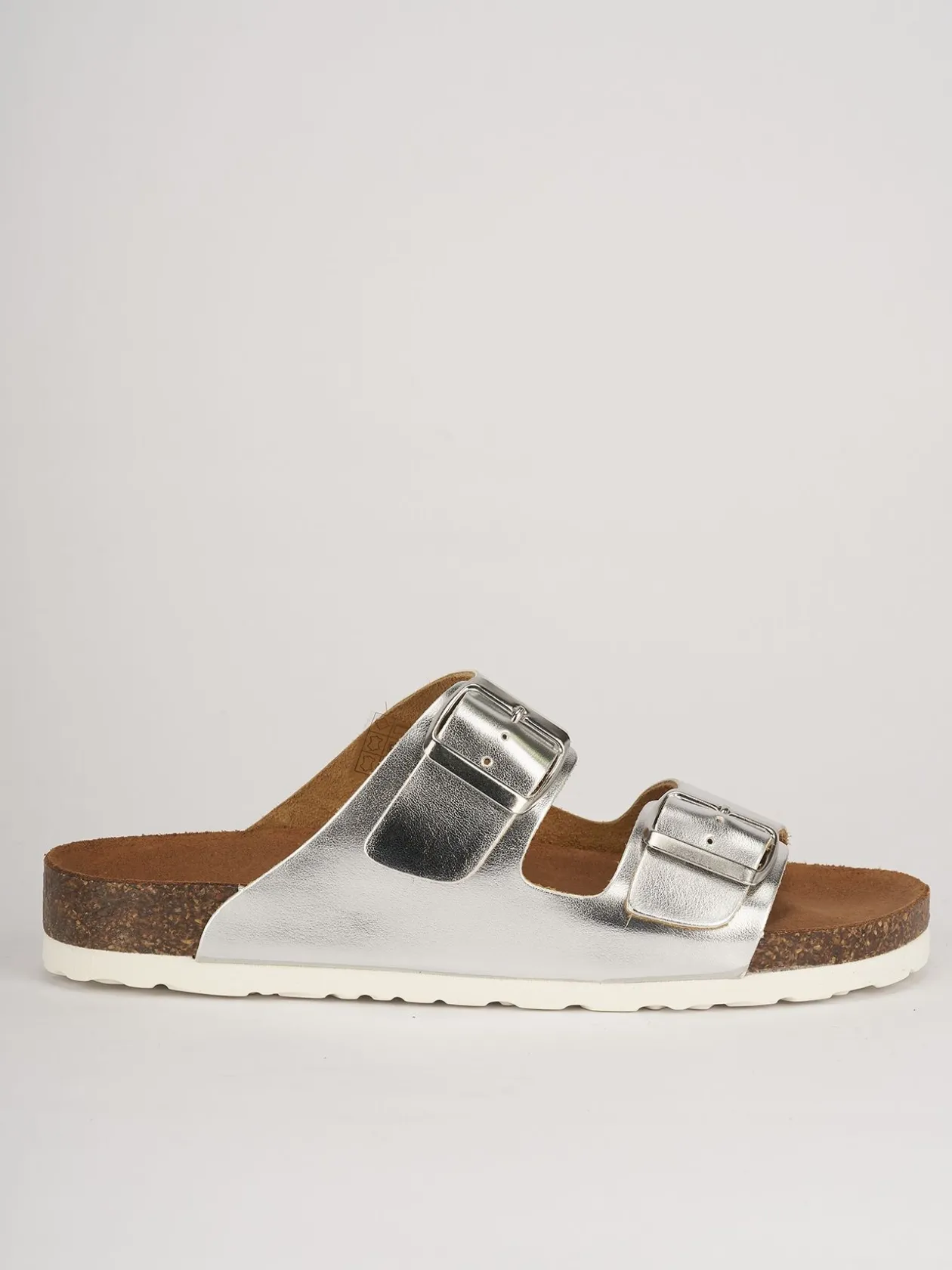 Ciabatte pelle argento
