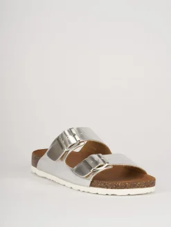 Ciabatte pelle argento