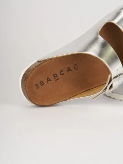 Ciabatte pelle argento