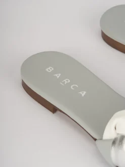 Ciabatte tacco 1cm pelle azzurro