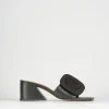 Ciabatte tacco 6cm pelle nero